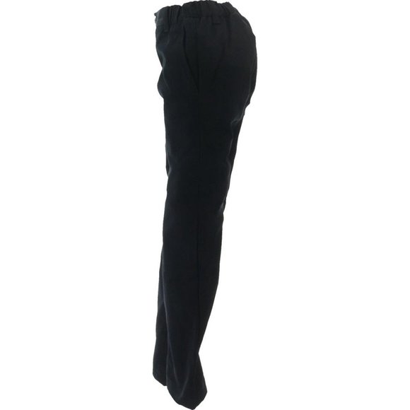 NWT LANDS' END PERFECT FIT ELASTIC WAIST IRON KNEE CHINO PANTS NAVY UNHEMMED 12 - Picture 3 of 7